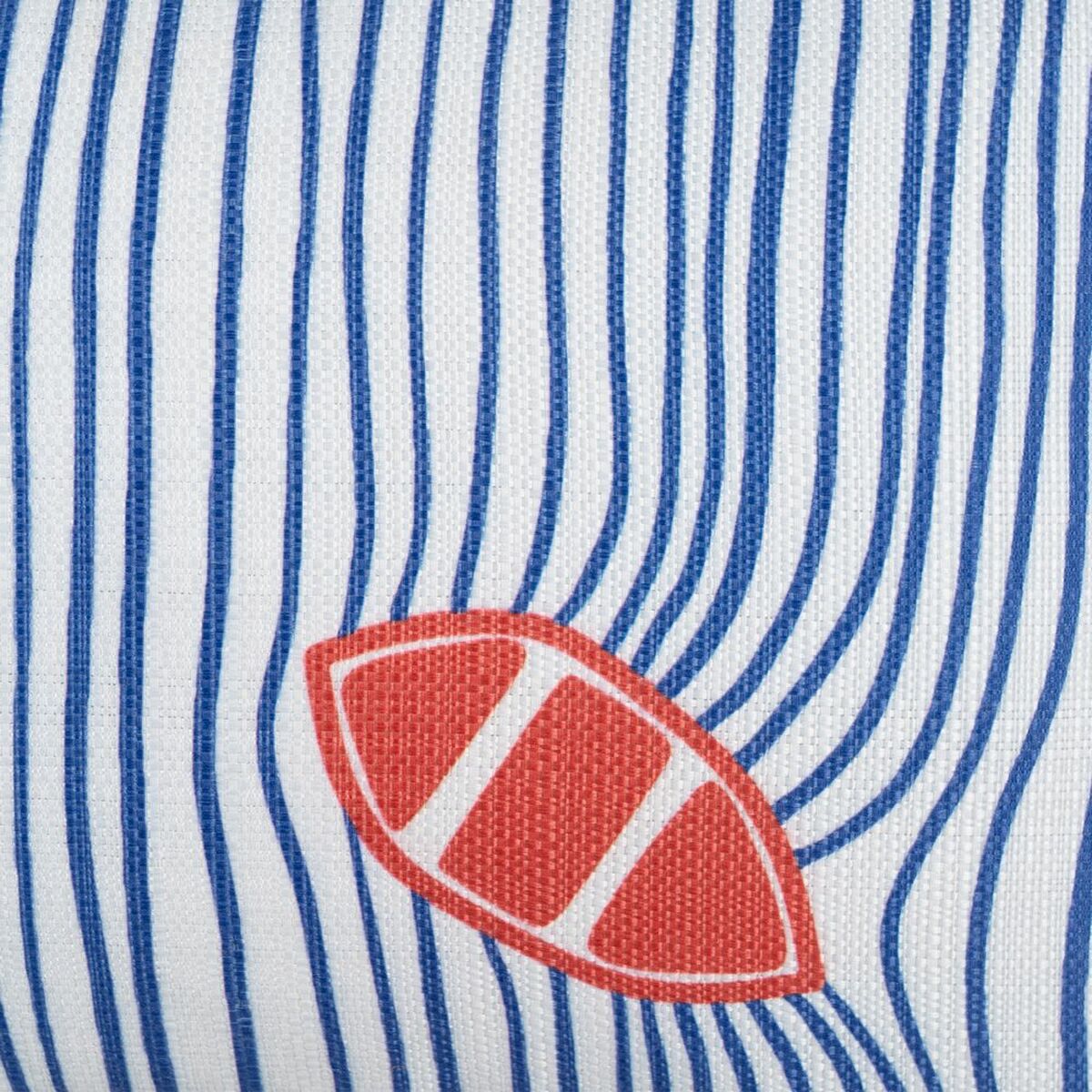 Almofada Poliéster Azul Branco Vermelho 50 x 30 cm